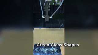 2 mm groen glas lasergesneden onregelmatige vormen