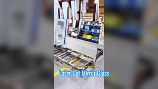 6 mm dik spiegelglas lasersnijdend 1,5 m lang trapezium