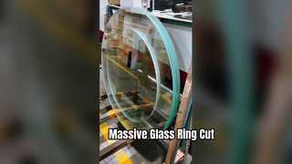 5 mm dik wit glas lasersnijdende cirkelvormige ring met een ultragrote diameter van 1 meter