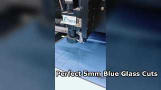 5 mm blauw glazen lasersnijdende rechthoek