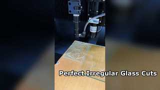 Lasersnijden van 3 mm glas met reliëf voor onregelmatige vormen