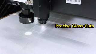 1 mm enkelzijdige matte film wit glas snijden rond