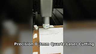 0,3 mm dubbelzijdig mat kwartsglas lasersnijden